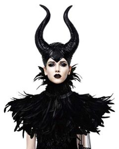 Feather Cape with Maleficent Horns